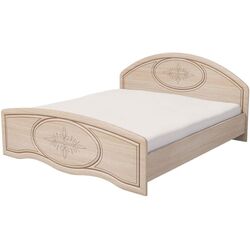 Кровать Неман Василиса К2-160МП Дуб Беленый/Патина Кофе с молоком (с подъем. мех.)