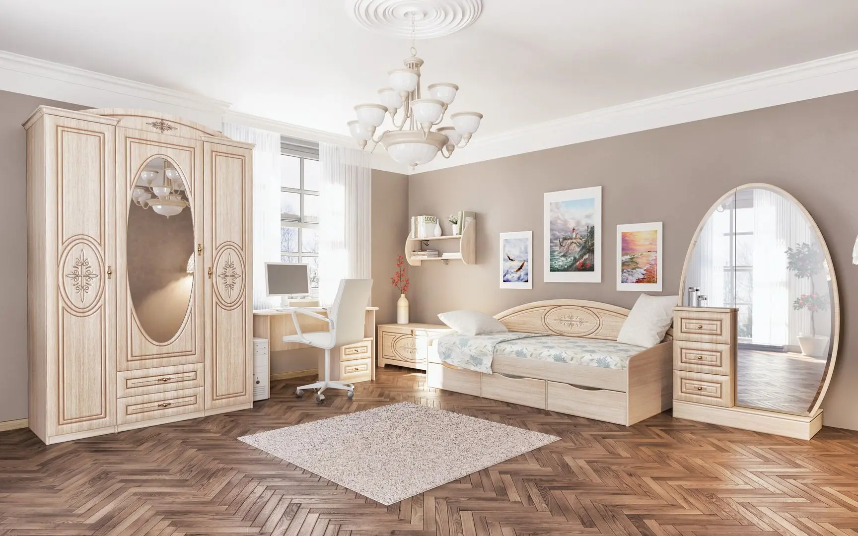 Pat Неман Vasilisa СП-001-12П (Bleached Oak/Patina Milk Coffee) - 4