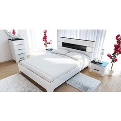 Кровать Неман Верона МН-024-01 160x200 (Белый Глянец/Черный Матовый) Thumb