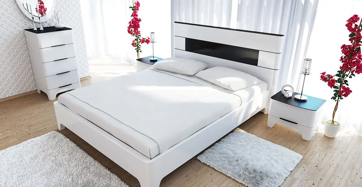 Кровать Неман Верона МН-024-01 160x200 (Белый Глянец/Черный Матовый) - 6