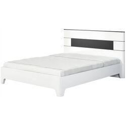 Кровать Неман Верона МН-024-01 160x200 (Белый Глянец/Черный Матовый)