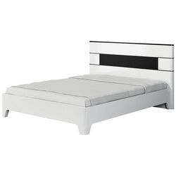 Кровать Неман Верона МН-024-01М (Белый Глянец/Черный Матовый)