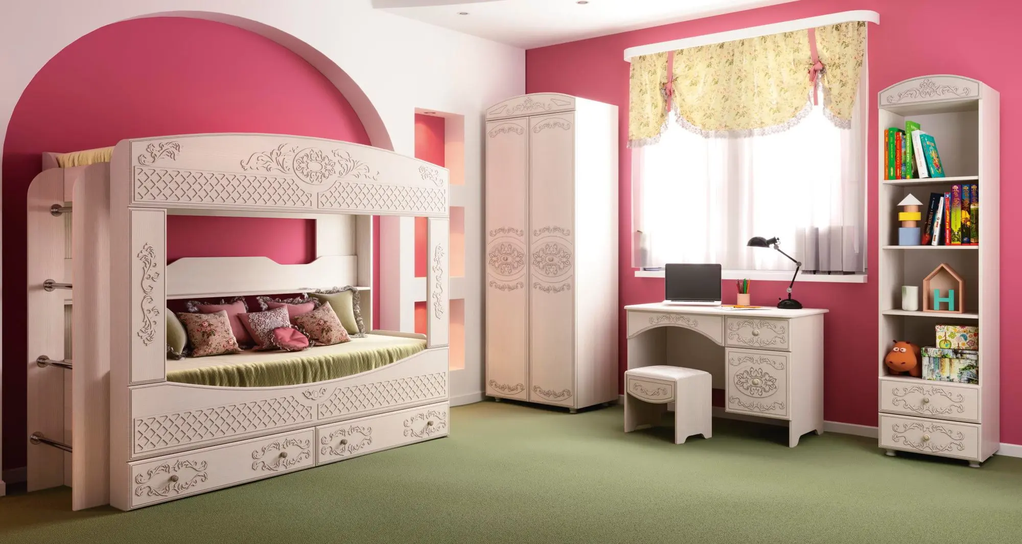 Pat suprapus Олмеко Karolina 80x190 (Patina/Woodline Cream/Sandal White) - 3