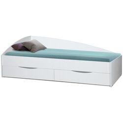 Кровать асимметричная Олмеко Фея-3 90х200 (Белый)