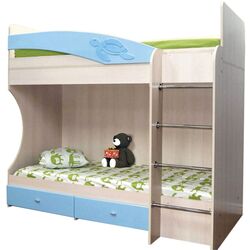 Pat supraetajat Олмеко Adel-1 (Lindberg Oak/Blue Metallic)