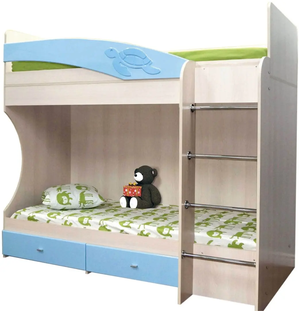 Pat supraetajat Олмеко Adel-1 (Lindberg Oak/Blue Metallic)