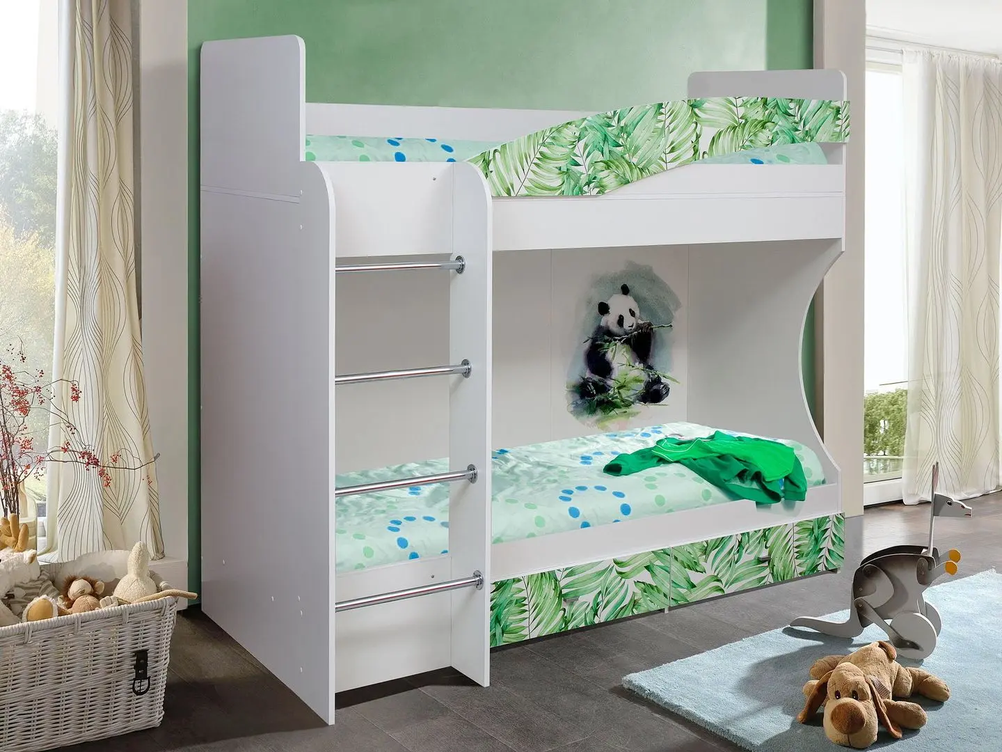 Pat supraetajat Олмеко Adel-1 Panda White 80x200 (stanga) - 3