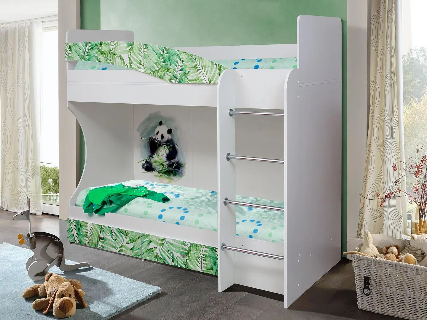 Pat supraetajat Олмеко Adel-1 Panda White 80x200 (dreapta) - 2