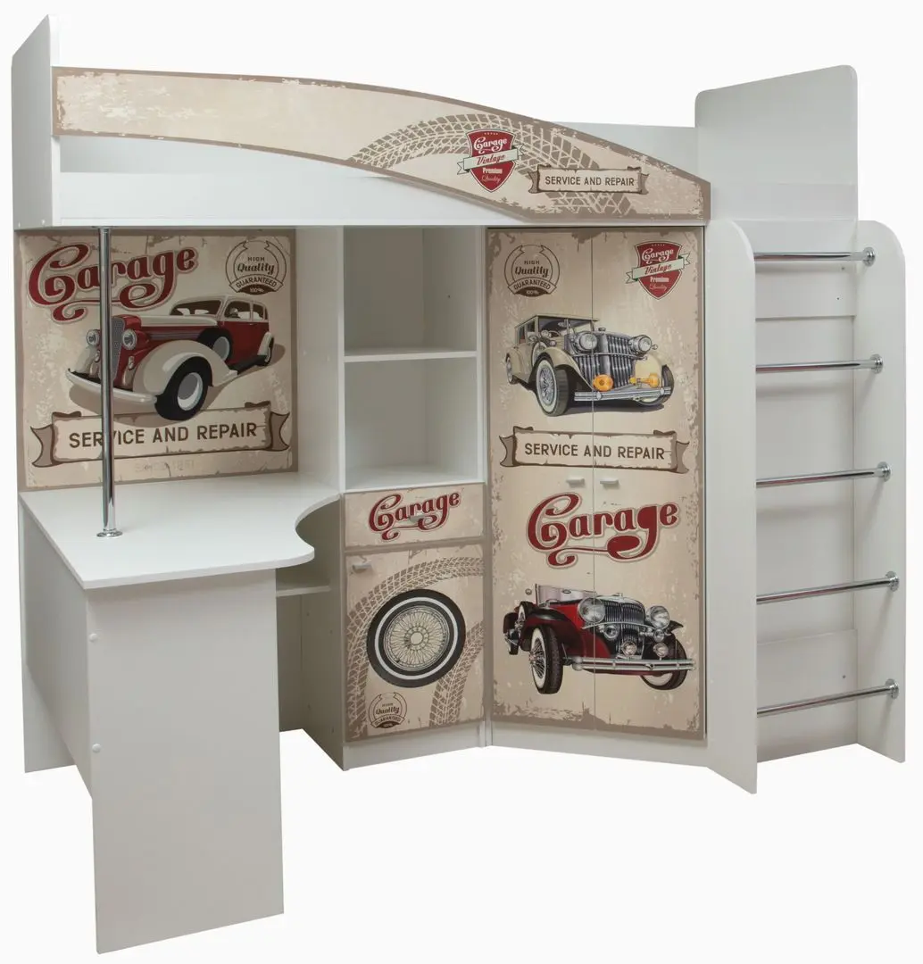 Pat supraetajat Олмеко Adel-2 Avto 80x200 (White) - 3