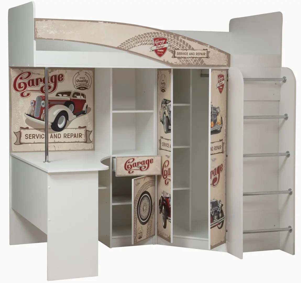 Pat supraetajat Олмеко Adel-2 Avto 80x200 (White) - 4