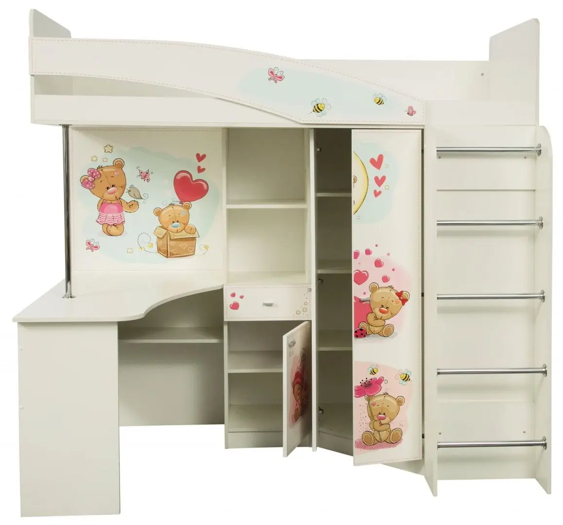 Pat supraetajat Олмеко Adel 2 Ursuleti 80x200 (White) - 4