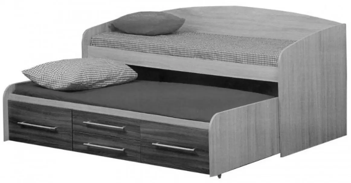 Кровать двухъярусная Олмеко Адель 5 80x190 (Вудлайн Кремовый) - 5