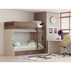 Pat supraetajat Олмеко Adel-D2 80x190 (Ash Shimo Light/Ash Shimo Dark) Thumb