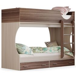 Pat supraetajat Олмеко Adel-D2 80x190 (Ash Shimo Light/Ash Shimo Dark)