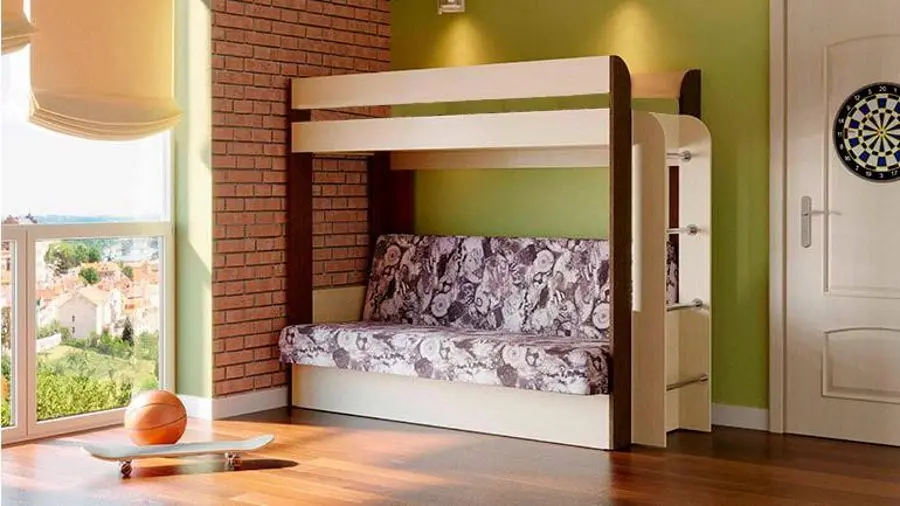 Кровать двухъярусная Олмеко Немо (Дуб Линдберг/Венге/Лас Вегас) - 2