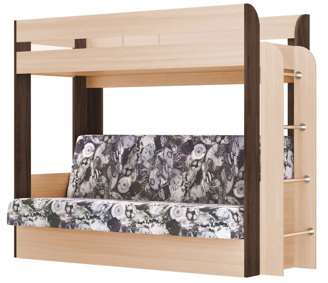 Кровать двухъярусная Олмеко Немо (Дуб Линдберг/Венге/Лас Вегас)