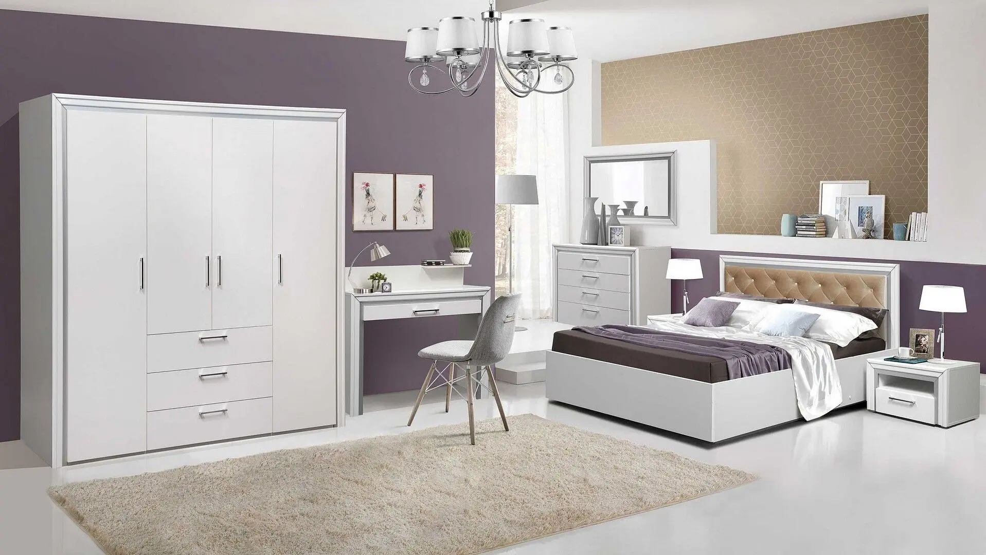 Pat Олмеко Beatris 38.07-01 White/Silver/Beige (bază lamele) - 5