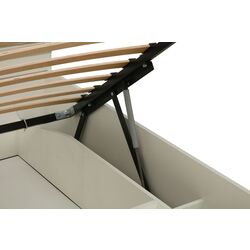 Кровать Олмеко Эльмира 40.12-02 Белый/Белая Кожа Патина (с подъем. мех.) Thumb