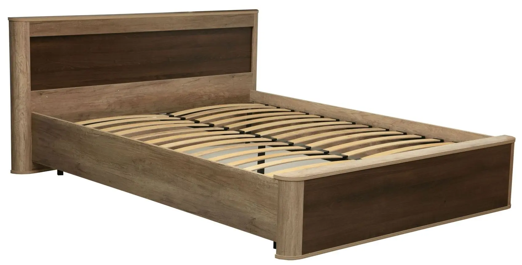 Кровать Олмеко Фантазия 34.25-01 140x200 Дуб Каньон/Дуб Кальяри (ламельное основание)