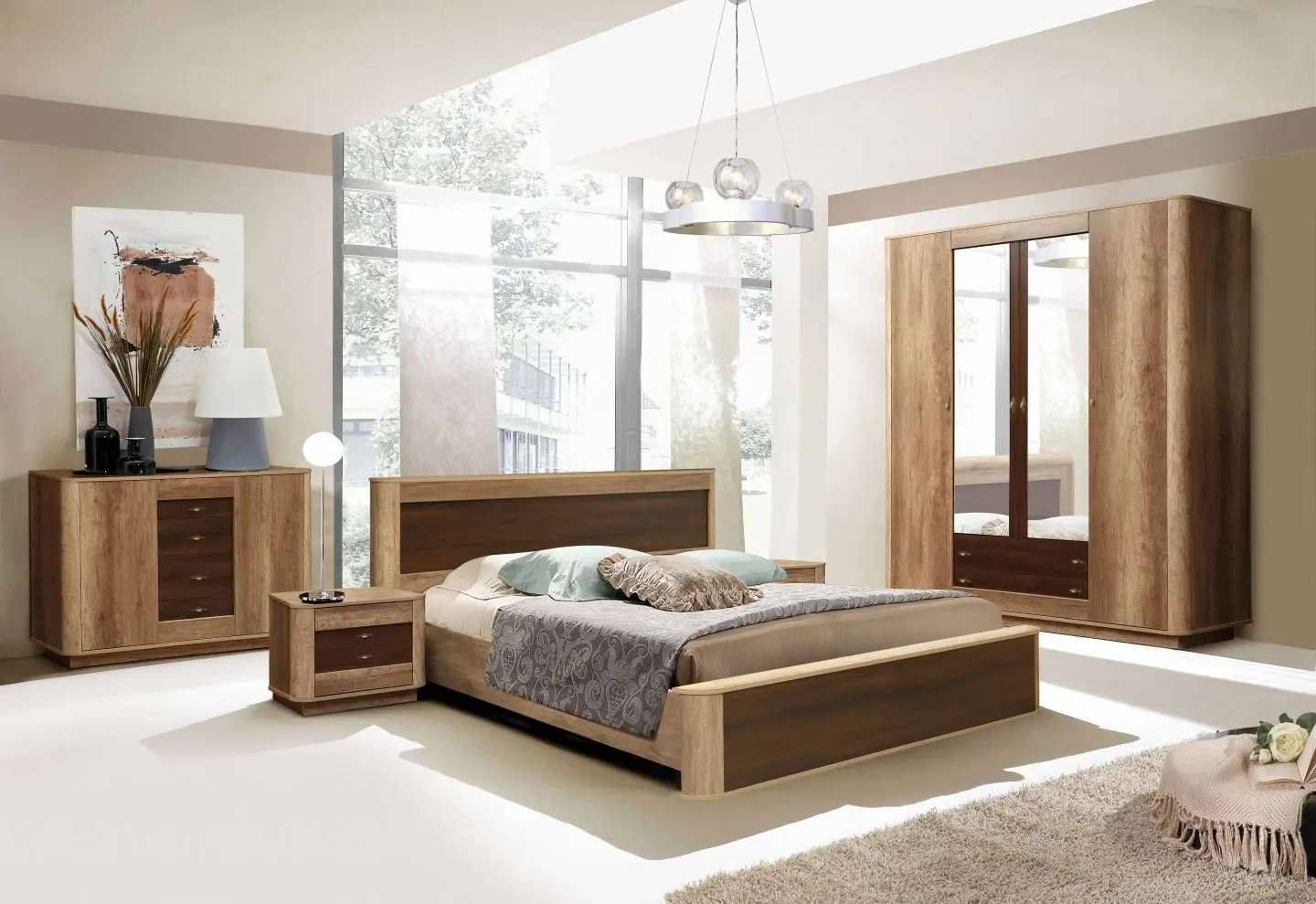 Pat Олмеко Fantaziya 34.26-01 140x200 Canyon Oak/Cagliari Oak (cu mec. de ridicare) - 3