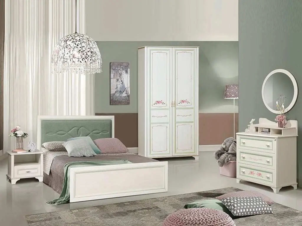 Pat Олмеко Florentsiya-15 120x200 baza de lamele (Woodline Cream/Arusha Wenge/Arusha Wenge Patina Pistachio/Nephritis)