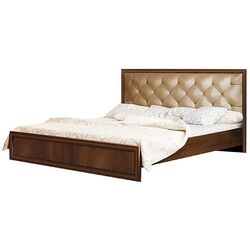 Кровать Олмеко Габриэлла 06.02-02 160x200 (Дуб Кальяри/Дуб Коньяк/Бежевый)