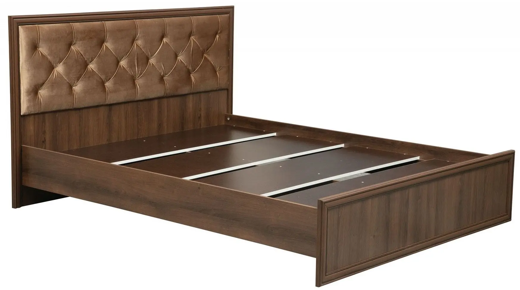 Кровать Олмеко Габриэлла 06.02-02 160x200 (Дуб Кальяри/Дуб Коньяк/Бежевый) - 2