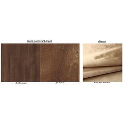 Кровать Олмеко Габриэлла 06.02-02 160x200 (Дуб Кальяри/Дуб Коньяк/Бежевый) Thumb
