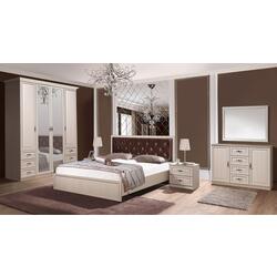 Кровать Олмеко Габриэлла 06.02-02 160x200 (Вудлайн Кремовый/Сандал Белый/Бронза) Thumb