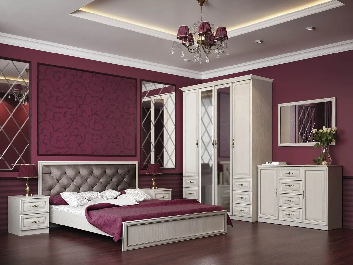 Кровать Олмеко Габриэлла 06.02-02 160x200 (Вудлайн Кремовый/Сандал Белый/Бронза) - 5