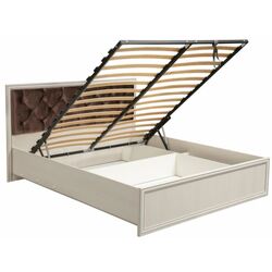 Кровать Олмеко Габриэлла 06.02-03 160x200 Вудлайн Кремовый/Сандал Белый/Бронза (с подъем. мех.) Thumb