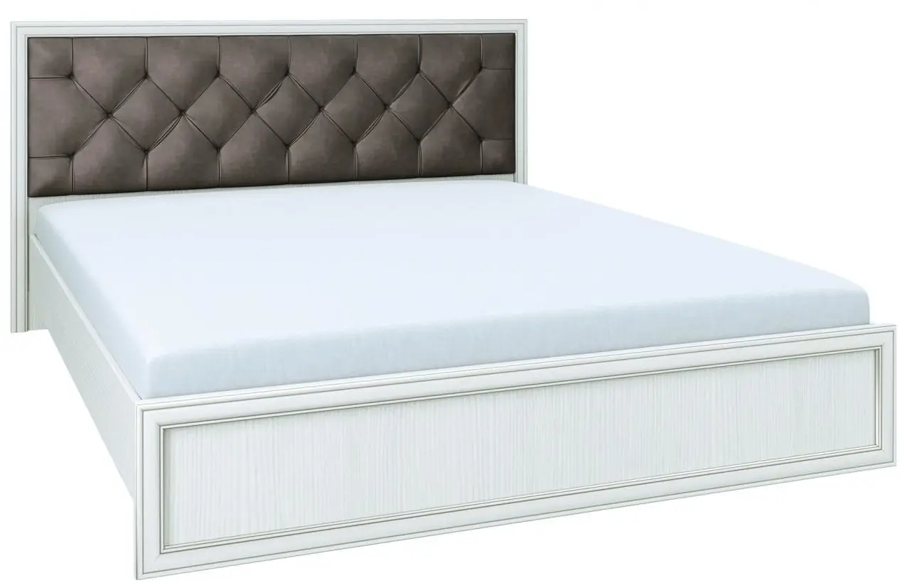 Кровать Олмеко Габриэлла 06.121-01 140x200 Вудлайн Кремовый/Сандал Белый/Бронза (с подъем. мех.)