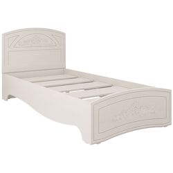 Кровать Олмеко Каролина 90x200 (Вудлайн Кремовый/Сандал Белый)