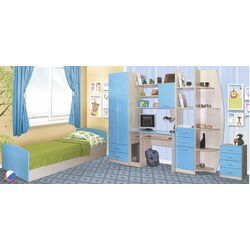 Pat Олмеко Lego-2 80x200 (Lindberg Oak/Light Blue Metallic) Thumb