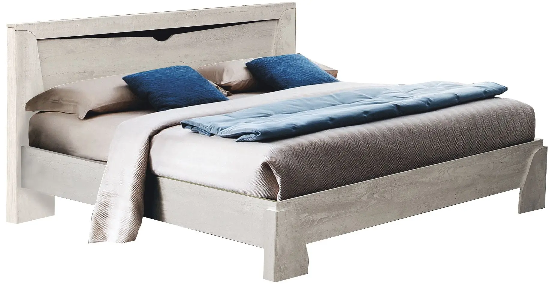 Pat Олмеко Lyuchiya 33.09-01 140x200 Pine Concrete White/Wenge Oak (bază lamele) - 2