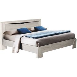 Кровать Олмеко Лючия 33.09 - 02 160x200 Бетон Пайн Белый/Венге (ламельное основание)