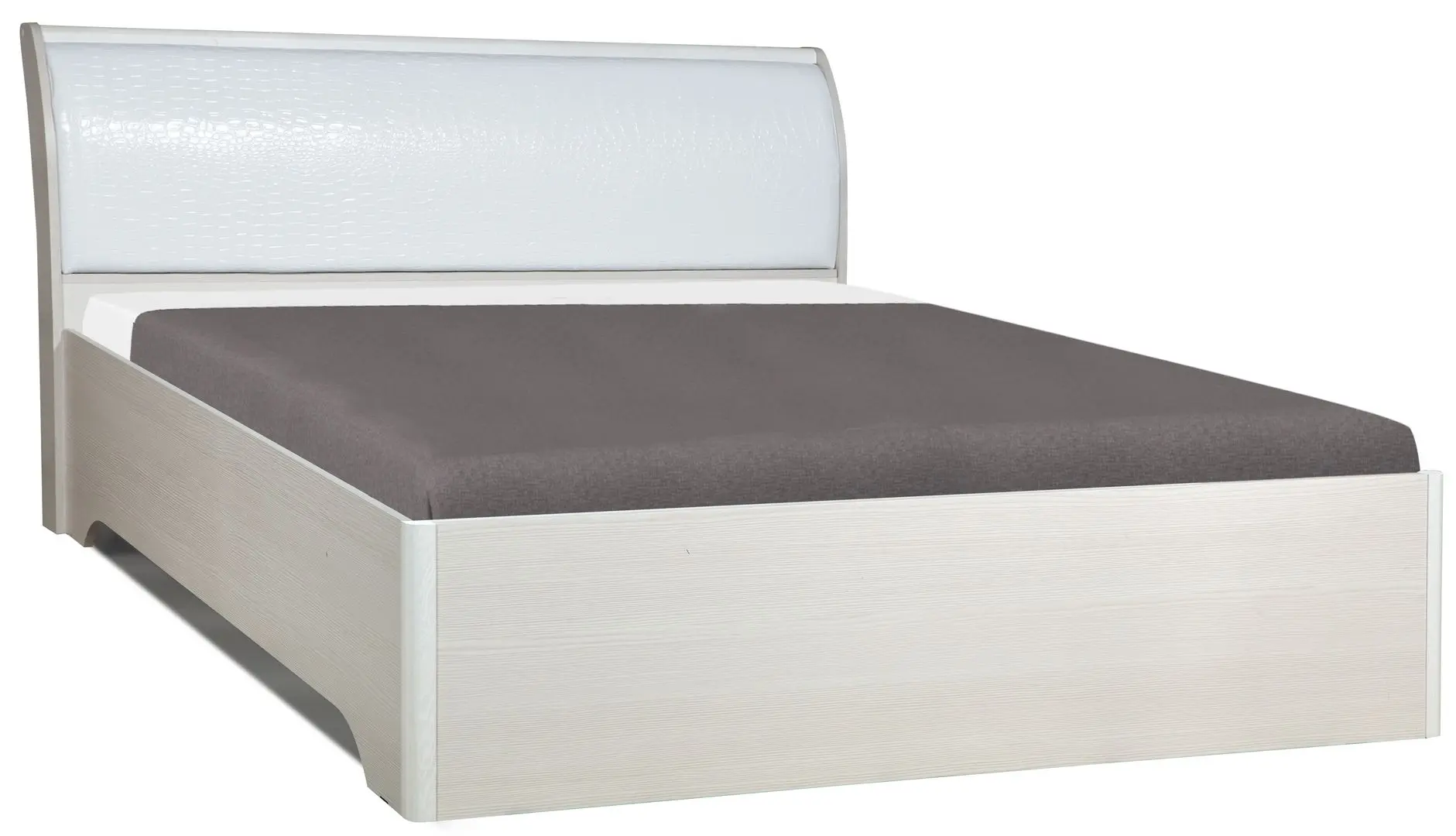 Кровать Олмеко Мона 06.297 160x200 (Вудлайн Кремовый/Аруша Венге/Белый)