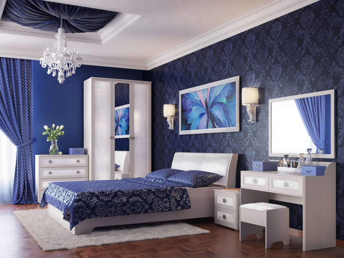 Pat Олмеко Mona 06.297 Woodline Cream/Crocodile White Gloss (cu mec. de ridicare)