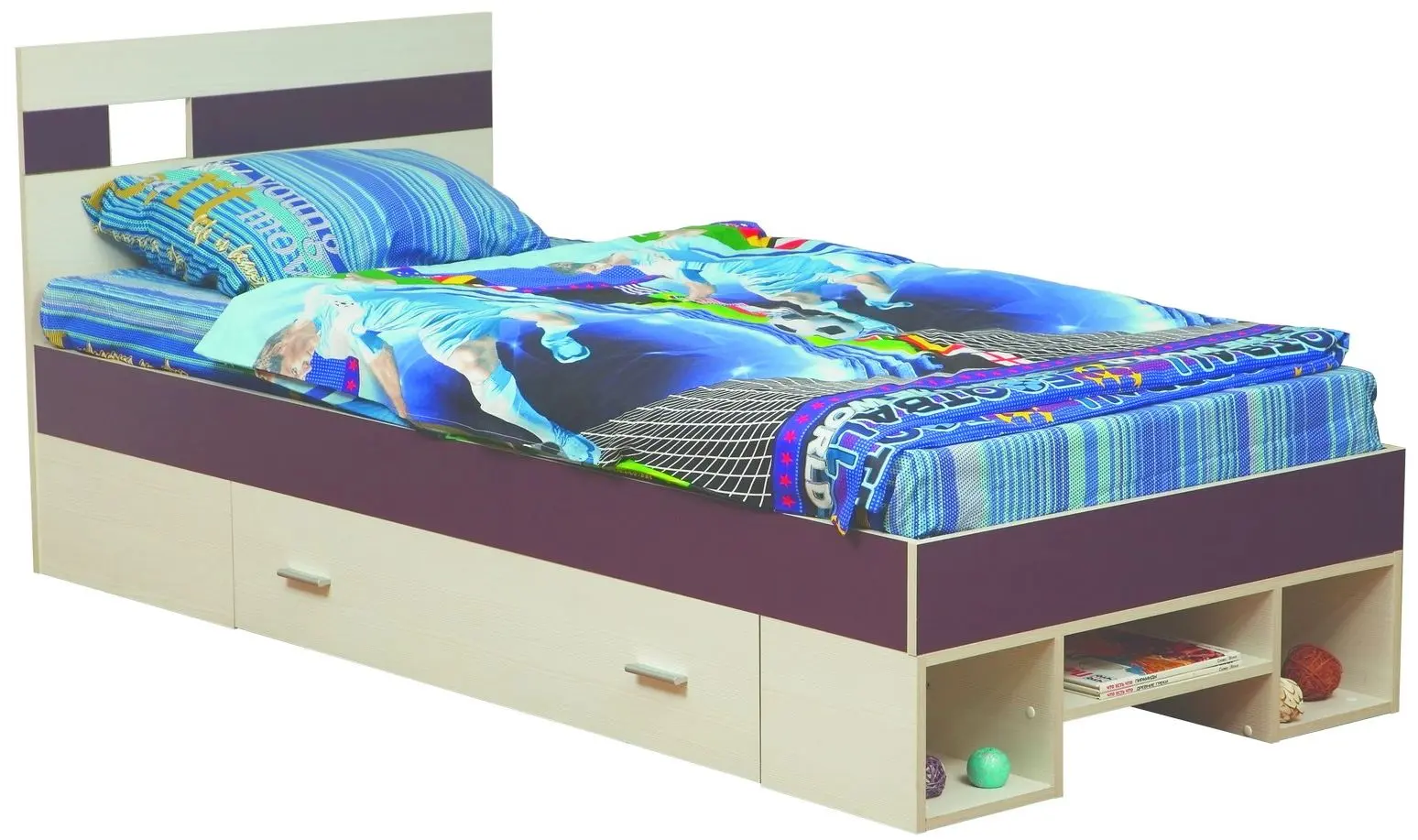 Pat Олмеко Nekst 06.296 90x200 (Woodline Cream/Eggplant)