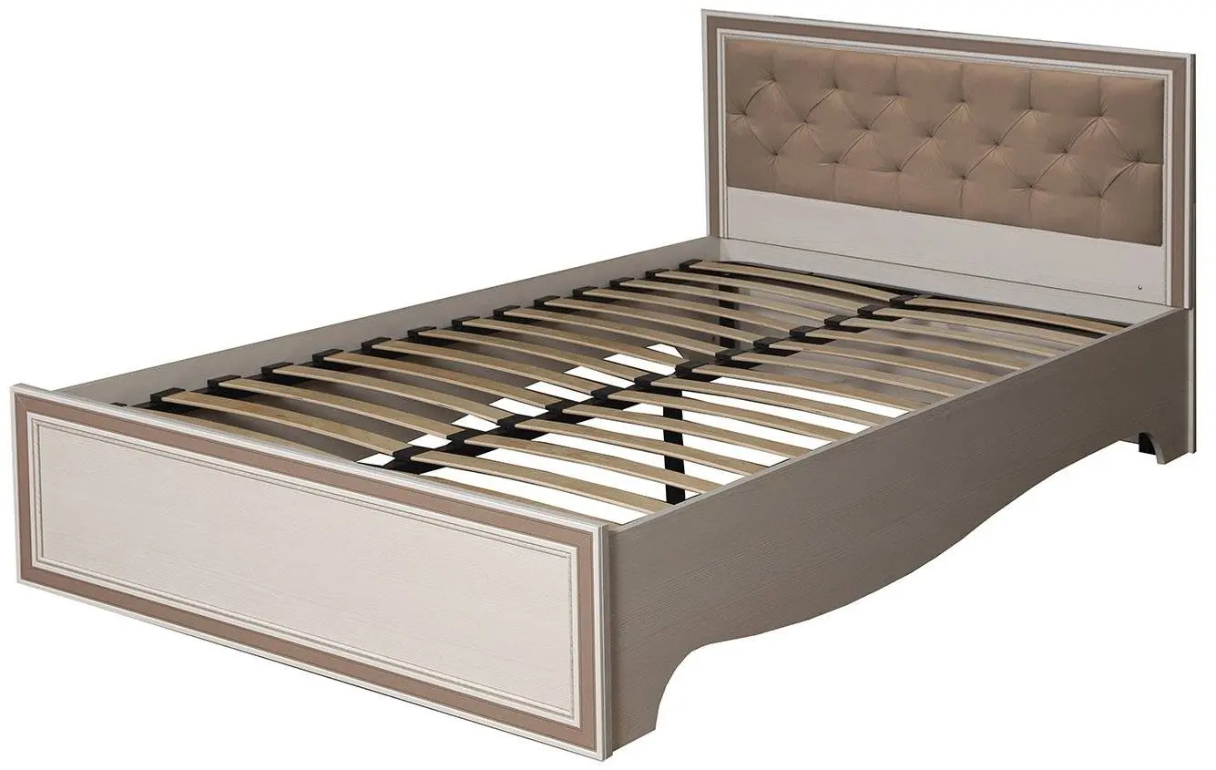 Pat Олмеко Patrisiya-4 baza de lamele 120x200 (Woodline Cream/Arusha Wenge/Coffee with milk)