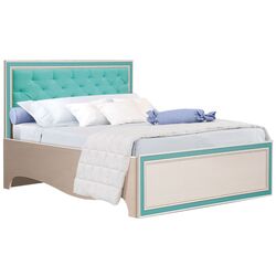 Pat Олмеко Patrisiya-4 baza de lamele 120x200 (Woodline Cream/Arusha Wenge/Mint)