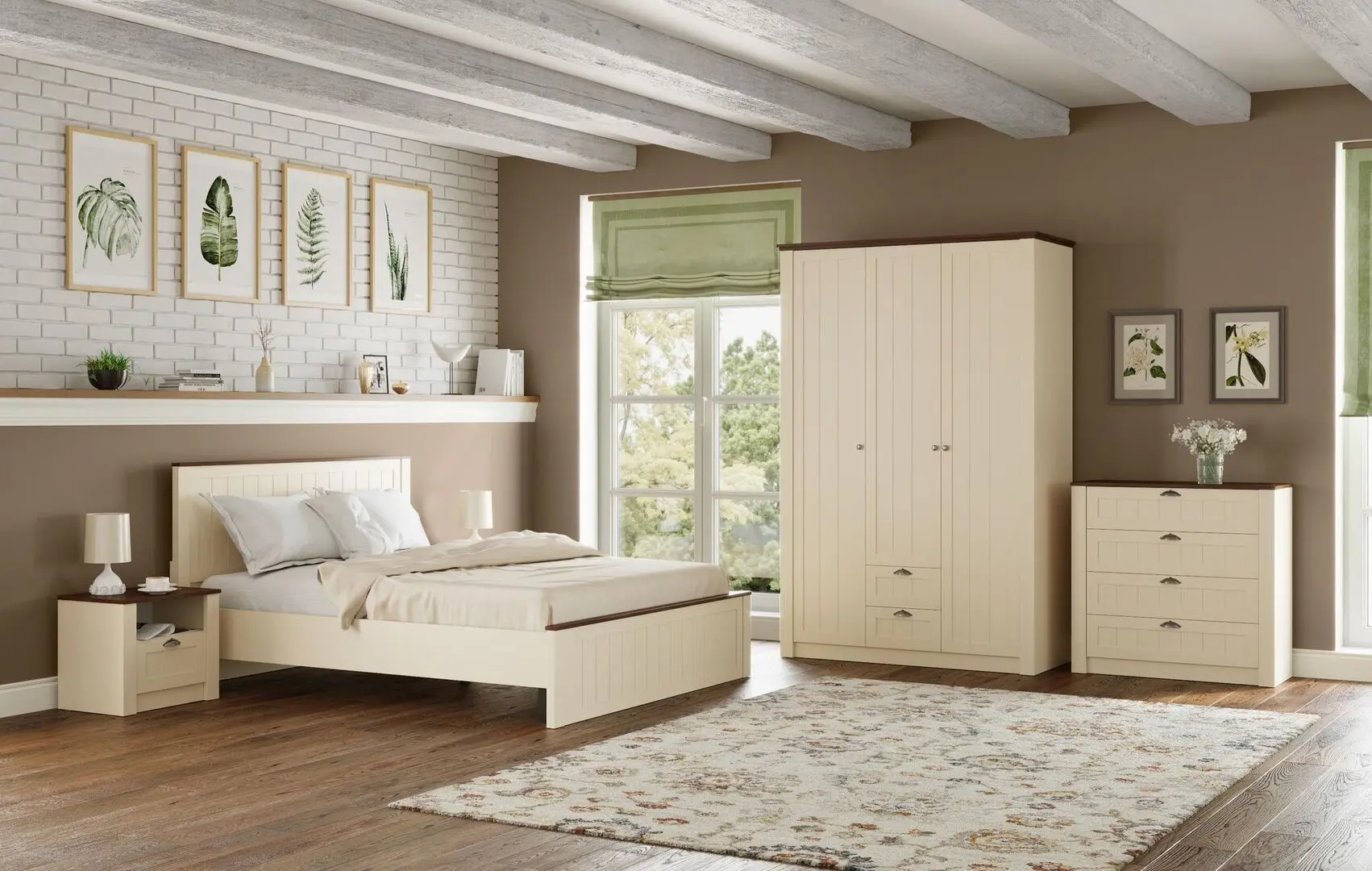 Pat Олмеко Provans 37.25-01 140x200 Beige/Cagliari Oak (cu mec. de ridicare)