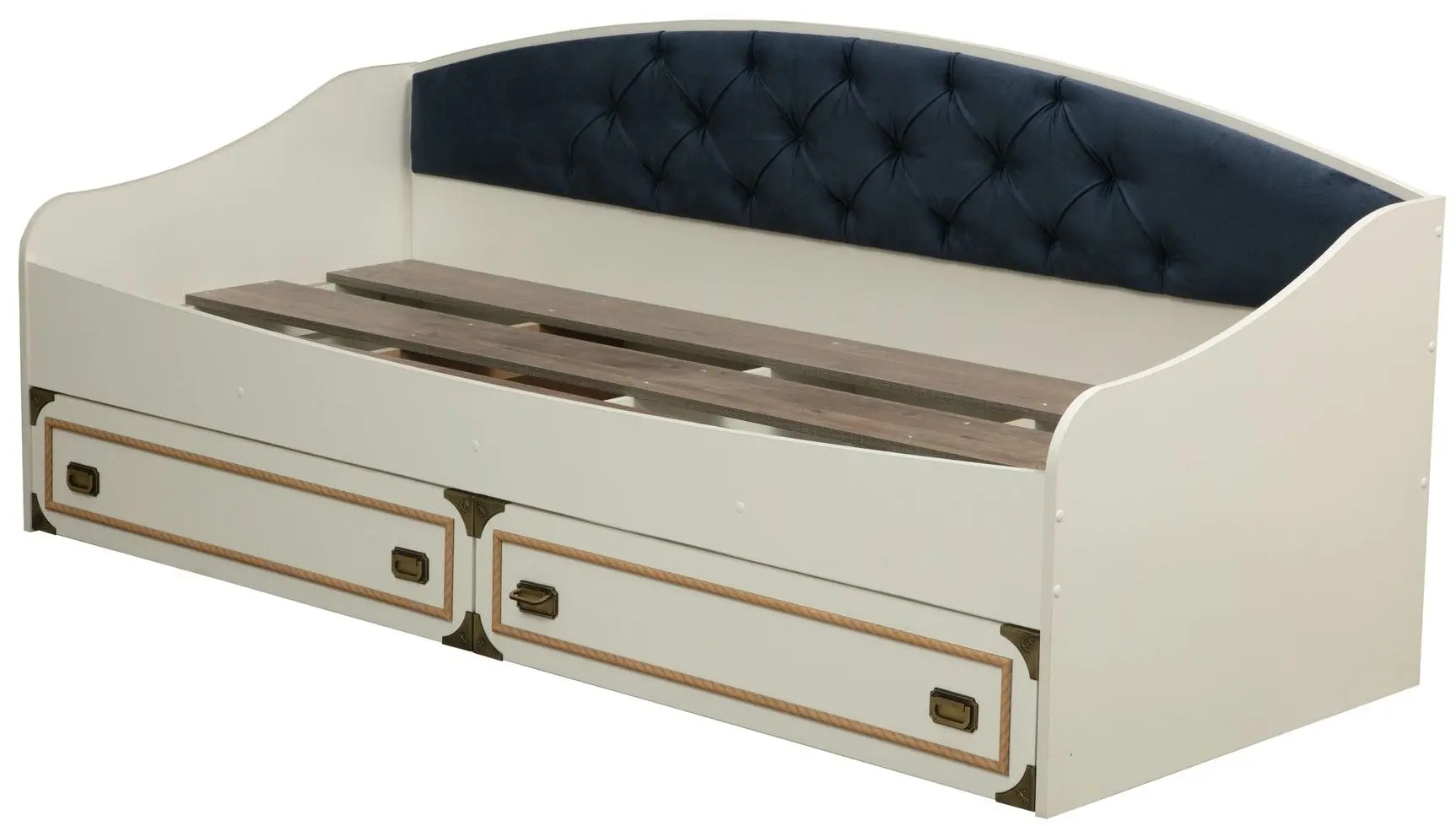 Кровать Олмеко Севилья-16 (Белый/Нэви)