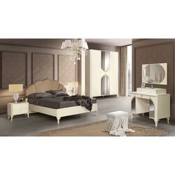 Кровать Олмеко Стефани 43.08-01 ламельное основание 140x200 (Бежевый/Слоновая Кость/Корица) Thumb