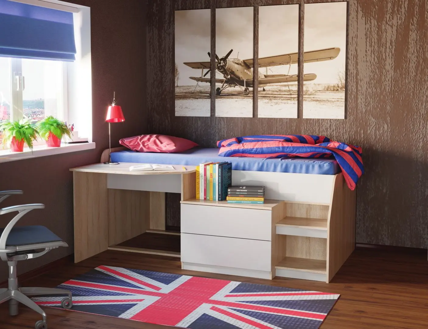 Pat Олмеко Toni-12 (Sonoma Oak/White) - 2