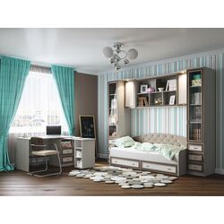 Pat Олмеко Toni-4 80x200 (Woodline Cream/Arusha Wenge/Coffee with milk) Thumb