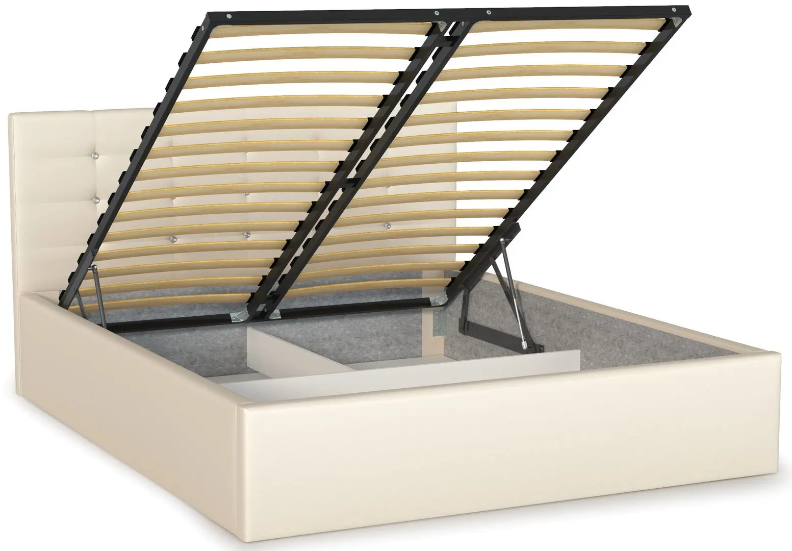 Кровать Олмеко Виктория 160 Бежевый ( с подъем. мех.) - 2