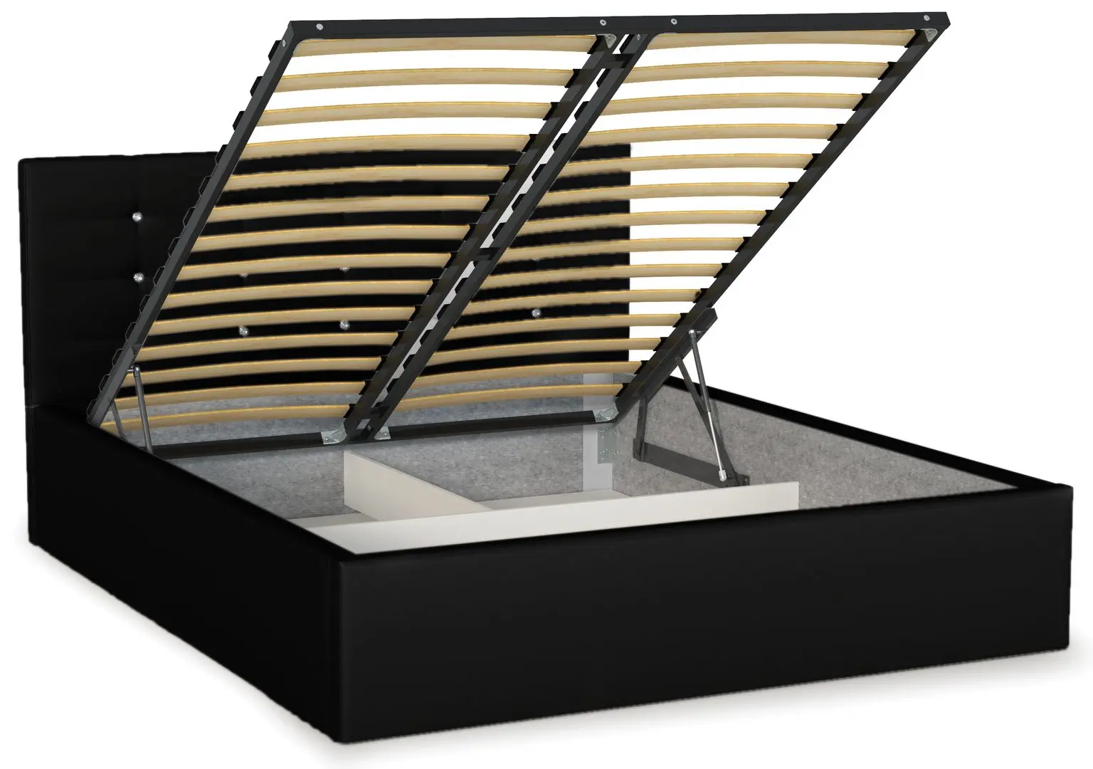 Кровать Олмеко Виктория 160 Черный ( с подъем. мех.) - 5