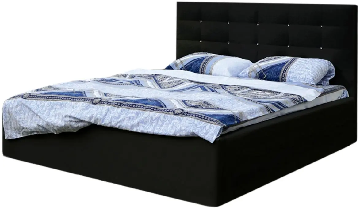 Кровать Олмеко Виктория 160 Черный ( с подъем. мех.)