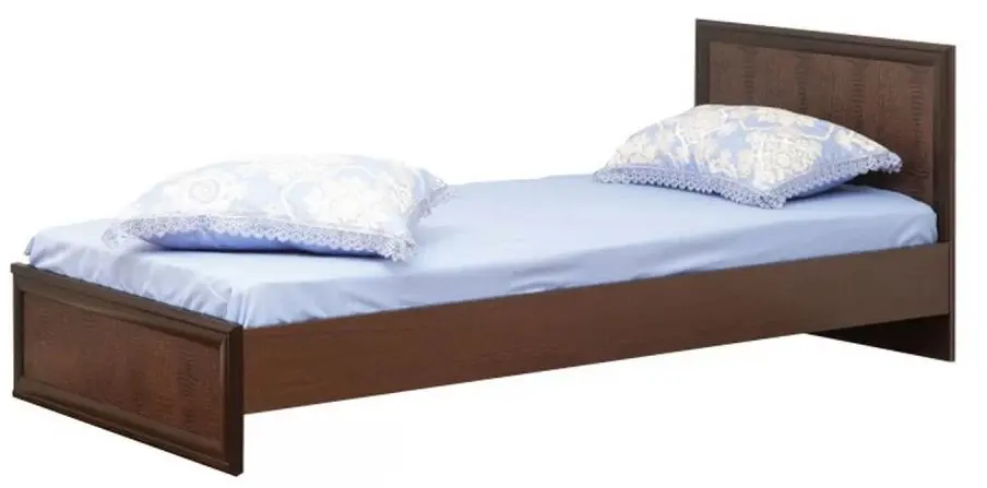 Кровать Олмеко Волжанка 06.258 90x200 (Венге/Темно-Коричневый)